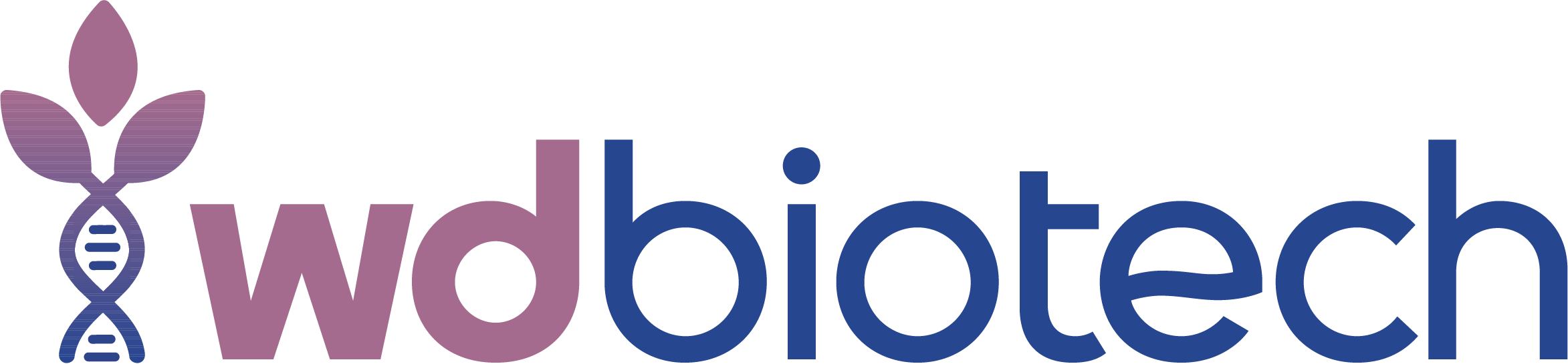 WD Biotech logo, pink variant