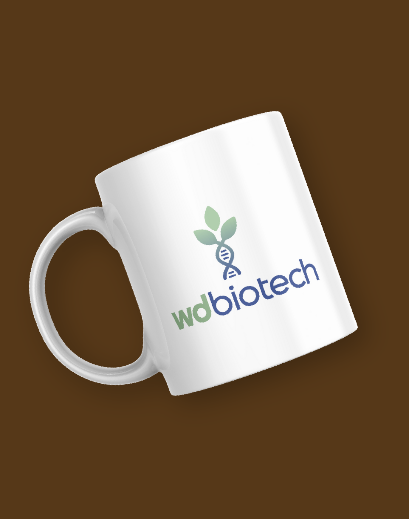 WD Biotech branded mug